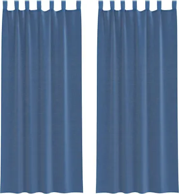 Immagine prodotto di Tende in Voile con Tasche per Aste 2 pz Blu Reale