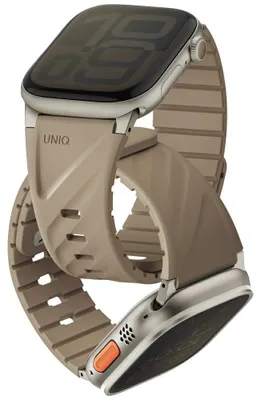 Image de Bracelet magnétique UNIQ Fluo pour Apple Watch 49/46/45/44/42/41/40 mm, Soft sand