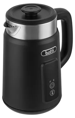 Wasserkocher 1,5 L Schwarz, LED-Temperaturanzeige, Doppelwand, 360°-Sockel