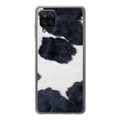 Produktbild von MuchoWow® Handyhülle Schutzhülle Hülle für Samsung Galaxy A12 Bild einer schwarzen und weißen Kuhhaut Silikon Softcase Handy Hülle - Bild