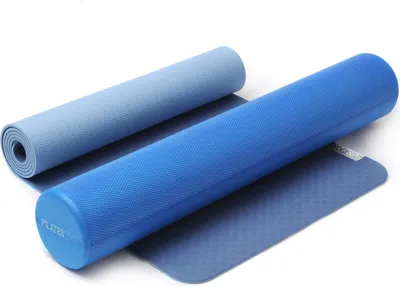 Produktbild von Yogistar Yoga Set für Faszien-Yoga, Yogamatte 183x61x0.5cm rutschfest, Faszienrolle Ø15x92cm