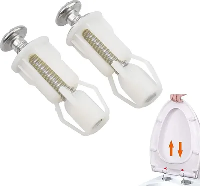 Produktbild von 4 Stš¹ck WC Sitz Befestigung, Toilettensitz Befestigung Set, Hochwertige WC Sitz Schrauben fš¹r Toilettendeckel Halterung, Ersatzteile fš¹r WC Deckel Befestigung, einfache Montage, stabil und langlebig