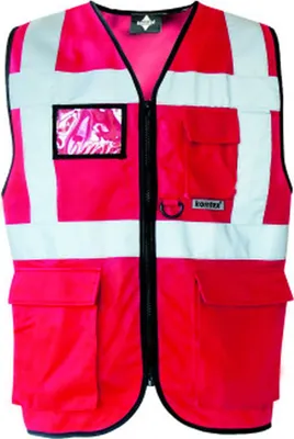 Immagine prodotto di Korntex KXMF | Gilet di segnalazione multifunzione Executive - Colore: Rosso - Taglia: L