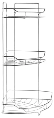 Produktbild von 5Five Duschablage - Ecke - Metall - 3-lagig - 26 x 25 x 56 cm