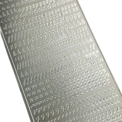 Produktbild von Dekorativer Aufkleber - kleine Buchstaben silber