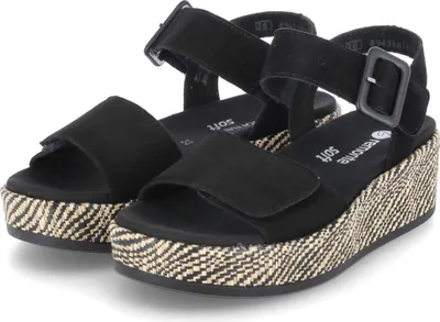 Produktbild von Remonte Damen Plateau Sandale schwarz
