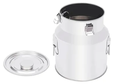Produktbild von Milch- und Getränkebehälter - Getränkespender - 14 l - Edelstahl - Griffe - Silikondichtung - Silber