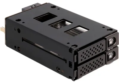 Obrázok produktu pre DeLOCK 47019, 2x 2,5", Priečinok pre úložnú jednotku, Čierna, SATA, U.2, Kov