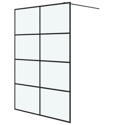Obrázek produktu pro vidaXL Sprchová zástěna pro sprchový kout černá 140x195 cm Matné tvrzené bezpečnostní sklo