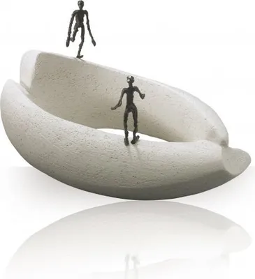 Produktbild von Bronzefigur Gräben überwinden 27 x 13 cm Bronze