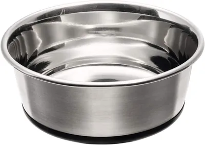 Productafbeelding van Voerbak voor honden en katten - roestvrij staal - 1100 ml - antislip - Ø 17 cm