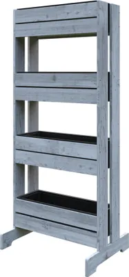 Produktbild von Kräuterhochbeet Vertikalbeet Blumenkasten Trennwand aus Holz in GRAU