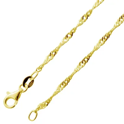 Produktbild von Singapurkette 1.8mm Silber vergoldet massiv 50