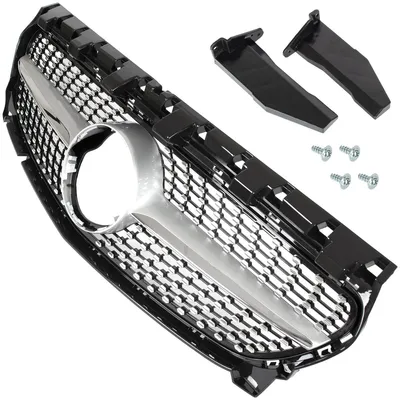 Sport Kühlergrill Grill Schwarz Glanz Chrom Strebe für Mercedes CLA C117 2013-19 – Produktansicht