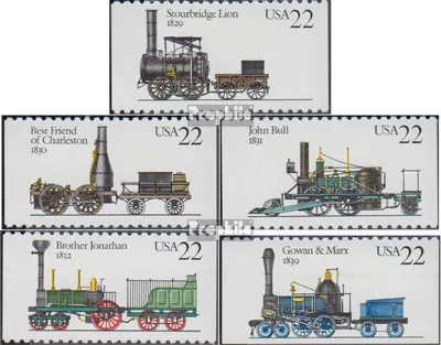 Produktbild von Briefmarken USA 1987 Mi 1953-1957 (kompl.Ausg.) postfrisch Lokomotiven