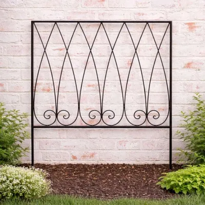 Produktbild von AltoBelli Rankgitter VALE Metall Zaun Antik Braun 50x45 cm Rankhilfe Beetzaun