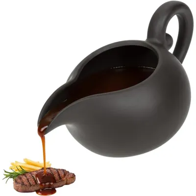 Produktbild von Saucenkanne Krug für Soßen Keramik Elegant Retro Elegant Schwarz 150 ml