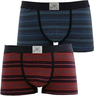 Produktbild von JOCKEY 2er Pack Herren Boxer Trunk Rot Blau Töne XL 4er Pack