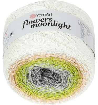 Obrázek produktu pro Příze Flowers Moonlight - 260 g, 1000 m - Bílá,Zelená
