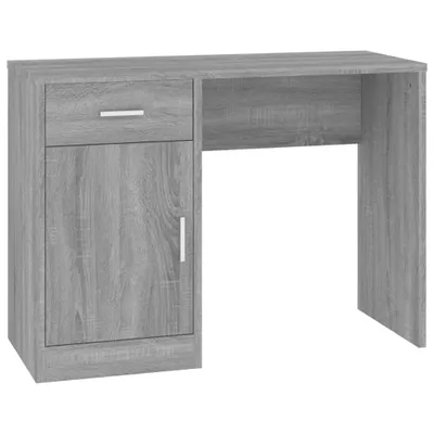 Produktbild von Schreibtisch mit Stauraum Grau Sonoma 100x40x73 cm