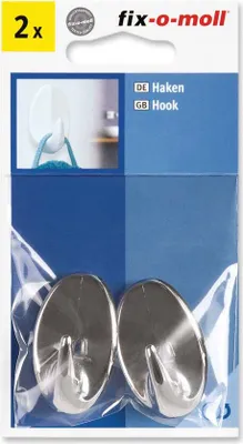 Produktbild von Haken selbstklebend chrom 31 mm x 49 mm fix-o-moll