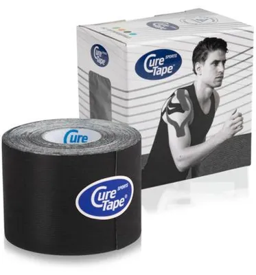 Productafbeelding van Curetape Sports Zwart 5 Cm X 5M (1 stuk)