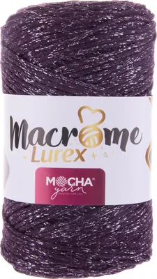 250g Strickgarn Macrome mit Glitzereffekt lila