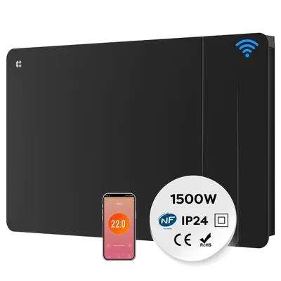 Produktbild von CIARRA Elektro-Heizkörper Heizgerät, Intelligenter Keramik-heizkörper mit WLAN steurung, Thermostat mit PID 10–20 m² 1500 W CBHTD15A-B
