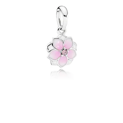 Produktbild von Pandora 792086PCZ Charm-Anhänger Magnolie Sterling-Silber