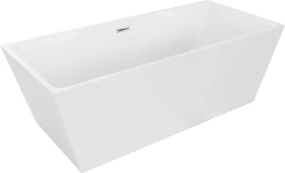 Produktbild von Mexen Lita freistehende Badewanne 170 x 75 cm, weiß, Überlauf chrom - 52121707500-01