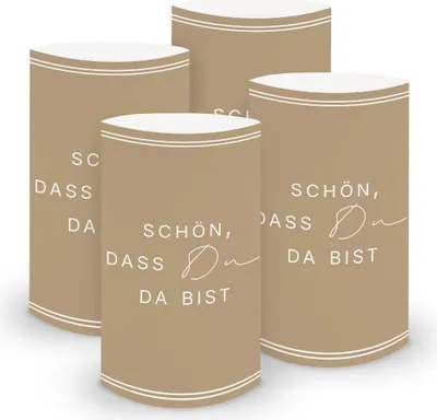 Produktbild von ITENGA 6x Windlichter Schön dass du da bist V3 latte macchiato