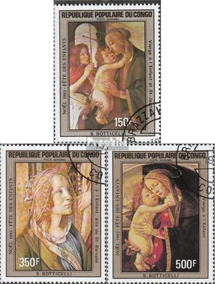 Produktbild von Briefmarken Kongo (Brazzaville) 1984 Mi 936-938 (kompl.Ausg.) gestempelt Weihnachten 1983