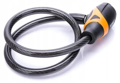 Produktbild von Romet Spiral Fahrradschloss mit Schlüssel schwarz-orange 10x65cm