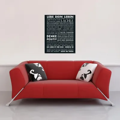 Image de Motivational - Mini poster - Vis ta vie - noir + 1 sur-poster de taille 61x91,5cm