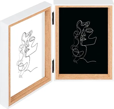 Produktbild von Doppelter Fotorahmen „Silhouette“ aus Buchenholz für 2 Fotos im Format 13 x 18 cm, Walther NW218P