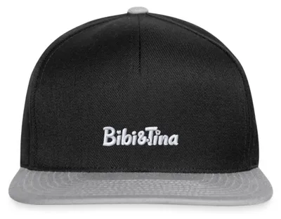 Produktbild von Spreadshirt Bibi und Tina Logo Stick Snapback Cap, One size, Schwarz/Grau
