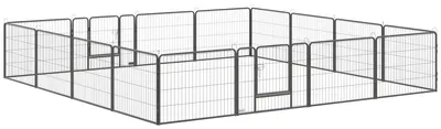 Obrázek produktu pro Ohrada pro štěňata – výběh pro psy – 12/16 mřížkových prvků – výška 80 cm – pro malé psy – pro venkovní použití