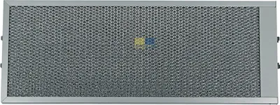 A metal mesh filter with a silver frame.