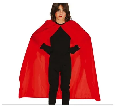 Productafbeelding van Demonenmantel, magische held, cosplay, fantasy, Halloween, kostuum, mantel, 100 cm, rode magiermantel, avontuurfiguur, mysterieuze gestalte, transformatie, kleur: rood