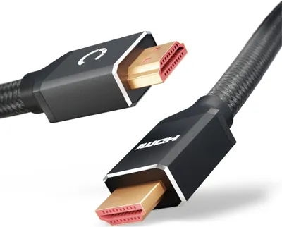 Produktbild von CELLONIC HDMI Kabel 2.1 Ultra High Speed 4K/8K @60hz, 4K @120hz, 48Gbps eARC QFT QMS DSC Stecker auf Stecker 24k vergoldet - 3 m langes HDMI 2.1 Kabel für Soundbar, HD TV, PS4, PS5, Xbox, Switch