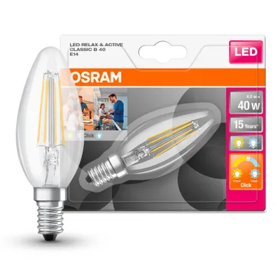 Produktbild von Osram SST CLAS B 44 CL 5 W/827 E14 LED-Kerze, Sockel E14, 5 Watt, Warmweiß, dimmbar
