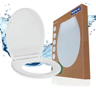 Produktbild von WENKO Premium WC-Sitz Kos weiß Toilettendeckel Absenkautomatik Thermoplast Gäste WC