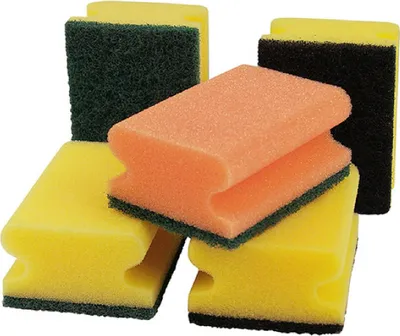 Produktbild von 10 Stück PAD-SCHWÄMME Gelb Reinigungsschwamm Putzschwamm Spülschwamm