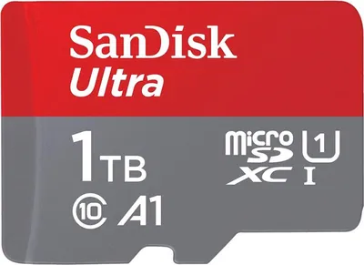 Immagine prodotto di SanDisk Ultra - 1000 GB - MicroSDXC - Classe 10 - 120 MB/s - Class 1 (U1) - Grigio - Rosso