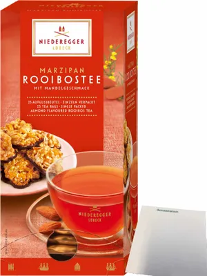 Produktbild von Niederegger Marzipan Rooibostee 25x1,75g (43,75g Packung) + usy Block