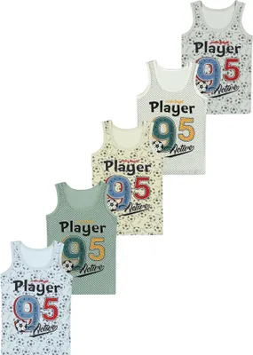 Produktbild von 5er Set Jungen Unterhemden - Player - Bunt