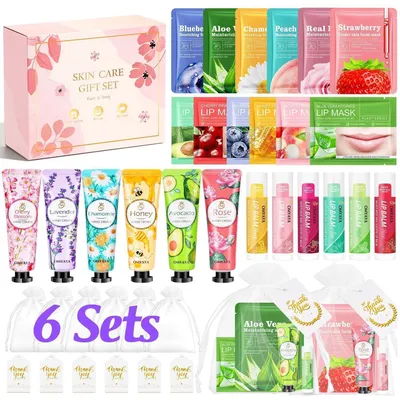 Produktbild von Geschenkset für Frauen 36 Teile mit Gesichtsmasken Handcreme Lippenpflege