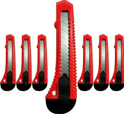 Produktbild von Cuttermesser Teppichmesser Cutter Paketmesser Kartonmesser Universal 18mm 7Stück