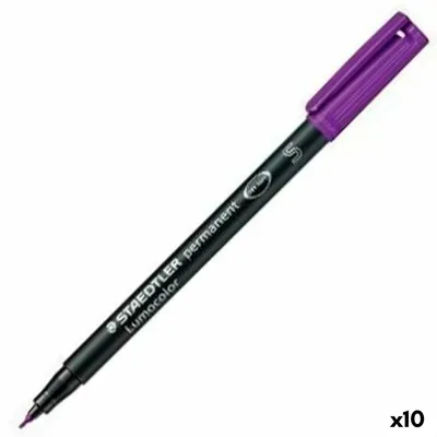 Produktbild von Dauermarker Staedtler Lumocolor 313-6 S Violett (10 Stück)