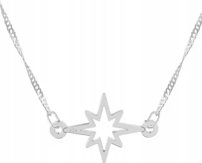 Immagine prodotto di Collana in argento sterling con motivo a stella, 925
